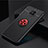 Ultra-thin Silicone Gel Soft Case Cover with Magnetic Finger Ring Stand SD2 for Xiaomi Redmi Note 9T 5G