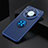 Ultra-thin Silicone Gel Soft Case Cover with Magnetic Finger Ring Stand SD3 for Huawei Mate 60 Pro+ Plus Blue