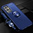 Ultra-thin Silicone Gel Soft Case Cover with Magnetic Finger Ring Stand SD3 for OnePlus 9 Pro 5G Blue