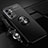 Ultra-thin Silicone Gel Soft Case Cover with Magnetic Finger Ring Stand SD3 for OnePlus 9RT 5G Black