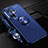 Ultra-thin Silicone Gel Soft Case Cover with Magnetic Finger Ring Stand SD3 for Oppo K11x 5G Blue