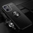 Ultra-thin Silicone Gel Soft Case Cover with Magnetic Finger Ring Stand SD3 for Realme 10S 5G Black