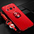 Ultra-thin Silicone Gel Soft Case Cover with Magnetic Finger Ring Stand SD3 for Realme 11 Pro+ Plus 5G Red