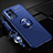 Ultra-thin Silicone Gel Soft Case Cover with Magnetic Finger Ring Stand SD3 for Realme 8 5G Blue
