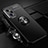 Ultra-thin Silicone Gel Soft Case Cover with Magnetic Finger Ring Stand SD3 for Realme GT Neo 3T 5G Black