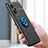 Ultra-thin Silicone Gel Soft Case Cover with Magnetic Finger Ring Stand SD3 for Realme GT2 5G