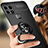 Ultra-thin Silicone Gel Soft Case Cover with Magnetic Finger Ring Stand SD3 for Realme Narzo 50A