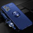 Ultra-thin Silicone Gel Soft Case Cover with Magnetic Finger Ring Stand SD3 for Realme V25 5G Blue