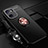 Ultra-thin Silicone Gel Soft Case Cover with Magnetic Finger Ring Stand SD3 for Realme V30 5G