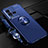 Ultra-thin Silicone Gel Soft Case Cover with Magnetic Finger Ring Stand SD3 for Vivo iQOO 10 Pro 5G Blue