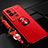 Ultra-thin Silicone Gel Soft Case Cover with Magnetic Finger Ring Stand SD3 for Vivo iQOO 11 Pro 5G Red