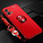 Ultra-thin Silicone Gel Soft Case Cover with Magnetic Finger Ring Stand SD3 for Vivo iQOO U5 5G Red