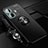 Ultra-thin Silicone Gel Soft Case Cover with Magnetic Finger Ring Stand SD3 for Vivo iQOO Z6 Pro 5G Black