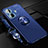 Ultra-thin Silicone Gel Soft Case Cover with Magnetic Finger Ring Stand SD3 for Vivo iQOO Z6 Pro 5G Blue