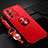 Ultra-thin Silicone Gel Soft Case Cover with Magnetic Finger Ring Stand SD3 for Vivo V23 Pro 5G Red