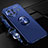 Ultra-thin Silicone Gel Soft Case Cover with Magnetic Finger Ring Stand SD3 for Vivo X Note Blue