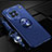 Ultra-thin Silicone Gel Soft Case Cover with Magnetic Finger Ring Stand SD3 for Vivo X90 5G