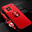 Ultra-thin Silicone Gel Soft Case Cover with Magnetic Finger Ring Stand SD3 for Vivo X90 Pro+ Plus 5G Red