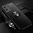 Ultra-thin Silicone Gel Soft Case Cover with Magnetic Finger Ring Stand SD3 for Vivo Y52t 5G Black