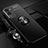 Ultra-thin Silicone Gel Soft Case Cover with Magnetic Finger Ring Stand SD3 for Vivo Y55s (2021) Black