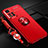 Ultra-thin Silicone Gel Soft Case Cover with Magnetic Finger Ring Stand SD3 for Xiaomi Mi 11i 5G (2022) Red