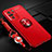 Ultra-thin Silicone Gel Soft Case Cover with Magnetic Finger Ring Stand SD3 for Xiaomi Mi 11X 5G Red