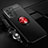Ultra-thin Silicone Gel Soft Case Cover with Magnetic Finger Ring Stand SD3 for Xiaomi Mi 11X 5G Red and Black