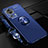 Ultra-thin Silicone Gel Soft Case Cover with Magnetic Finger Ring Stand SD3 for Xiaomi Mi 12 Lite NE 5G Blue