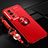 Ultra-thin Silicone Gel Soft Case Cover with Magnetic Finger Ring Stand SD3 for Xiaomi Poco F5 Pro 5G Red