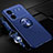 Ultra-thin Silicone Gel Soft Case Cover with Magnetic Finger Ring Stand SD3 for Xiaomi Poco M4 5G Blue