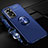 Ultra-thin Silicone Gel Soft Case Cover with Magnetic Finger Ring Stand SD3 for Xiaomi Poco X4 Pro 5G Blue