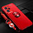 Ultra-thin Silicone Gel Soft Case Cover with Magnetic Finger Ring Stand SD3 for Xiaomi Poco X5 Pro 5G Red