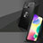 Ultra-thin Silicone Gel Soft Case Cover with Magnetic Finger Ring Stand SD3 for Xiaomi Redmi 9 India