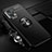 Ultra-thin Silicone Gel Soft Case Cover with Magnetic Finger Ring Stand SD3 for Xiaomi Redmi Note 12T Pro 5G Black