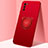 Ultra-thin Silicone Gel Soft Case Cover with Magnetic Finger Ring Stand T01 for Huawei Honor 30 Lite 5G Red