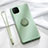 Ultra-thin Silicone Gel Soft Case Cover with Magnetic Finger Ring Stand T01 for Huawei Nova 6 SE