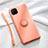 Ultra-thin Silicone Gel Soft Case Cover with Magnetic Finger Ring Stand T01 for Huawei Nova 7i Orange