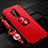 Ultra-thin Silicone Gel Soft Case Cover with Magnetic Finger Ring Stand T01 for OnePlus 8 Pro