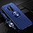 Ultra-thin Silicone Gel Soft Case Cover with Magnetic Finger Ring Stand T01 for OnePlus 8 Pro Blue