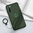 Ultra-thin Silicone Gel Soft Case Cover with Magnetic Finger Ring Stand T01 for Oppo A91 Green