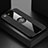 Ultra-thin Silicone Gel Soft Case Cover with Magnetic Finger Ring Stand T01 for Oppo R17 Neo Black