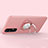 Ultra-thin Silicone Gel Soft Case Cover with Magnetic Finger Ring Stand T01 for Oppo Reno3 Pro