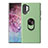 Ultra-thin Silicone Gel Soft Case Cover with Magnetic Finger Ring Stand T01 for Samsung Galaxy Note 10 Plus Green