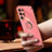 Ultra-thin Silicone Gel Soft Case Cover with Magnetic Finger Ring Stand T01 for Samsung Galaxy S24 Ultra 5G