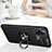 Ultra-thin Silicone Gel Soft Case Cover with Magnetic Finger Ring Stand T01 for Vivo Y50