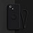 Ultra-thin Silicone Gel Soft Case Cover with Magnetic Finger Ring Stand T01 for Xiaomi Mi 11 Lite 4G Black