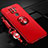 Ultra-thin Silicone Gel Soft Case Cover with Magnetic Finger Ring Stand T01 for Xiaomi Redmi 10X 4G Red