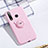 Ultra-thin Silicone Gel Soft Case Cover with Magnetic Finger Ring Stand T02 for Huawei Honor 20 Lite Pink