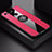 Ultra-thin Silicone Gel Soft Case Cover with Magnetic Finger Ring Stand T02 for Huawei Honor V20 Red