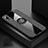 Ultra-thin Silicone Gel Soft Case Cover with Magnetic Finger Ring Stand T02 for Huawei P20 Dark Gray